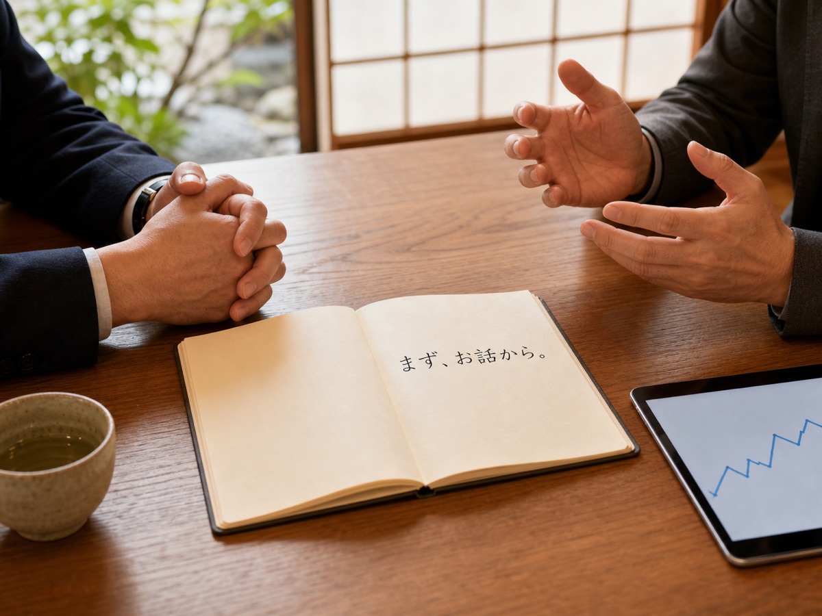 まず、お話から。相談のようす